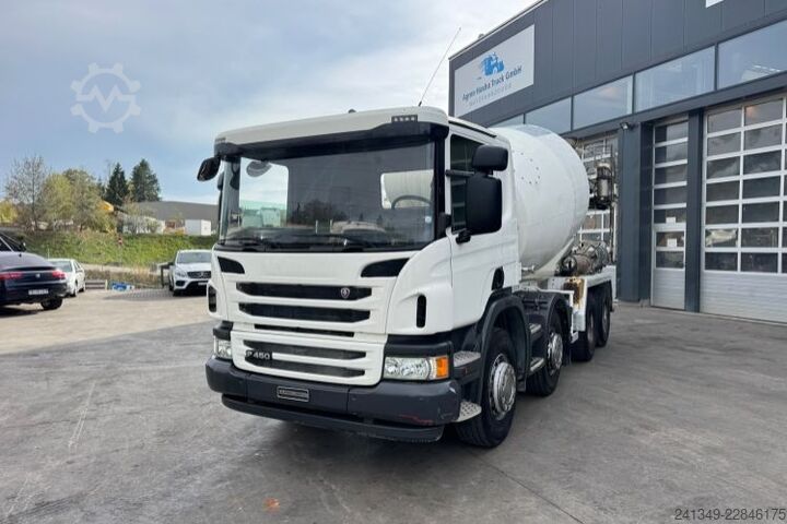 Concrete mixer truck SCANIA P450 8x4 Stetter 9m3