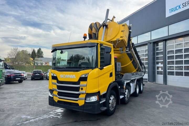 Vacuum tank truck SCANIA G450 8x4 Kaiser Aquastar 2 Saug- &...