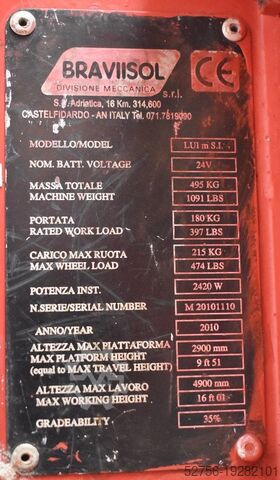 Scherenhebebühne Bravi Leonardo Lui Mini