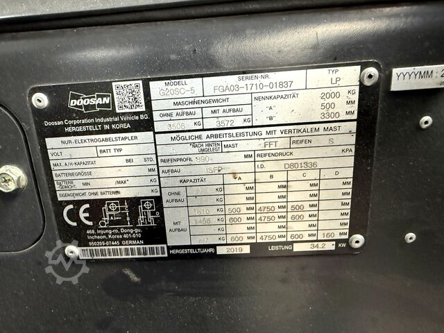 Forklift Doosan G 20 SC-5
