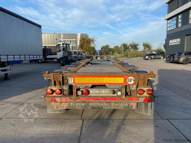 Containertransport Van Hool 3B0071 / BPW + Drum / 1x Extendable / 1x Lift Axle