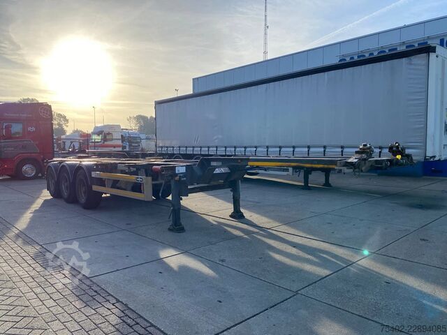 Containertransport Van Hool 3B0071 / BPW + Drum / 1x Extendable / 1x Lift Axle