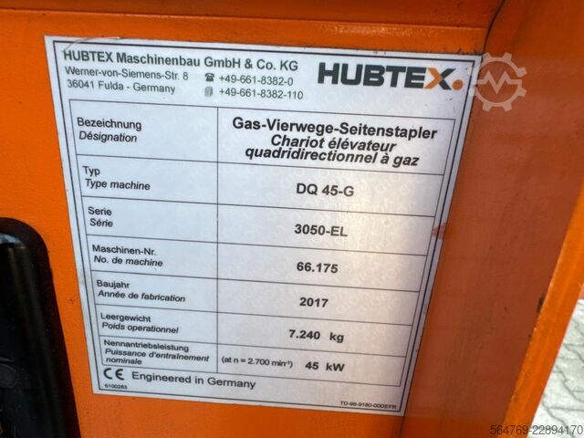 4-way forklift Combilift Hubtex DQ45 G /LPG/Only 1116 hours !