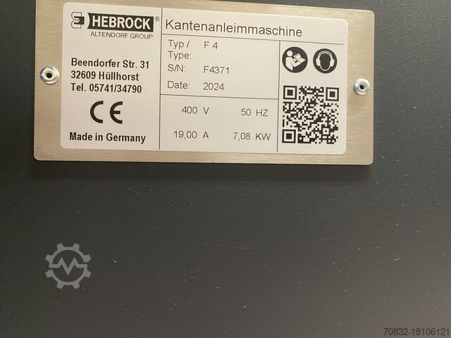 Kantenanleimmaschine HEBROCK F4