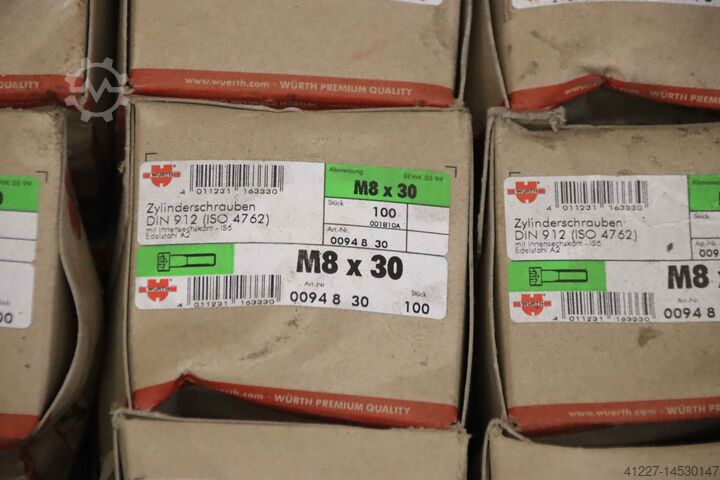 Hex head screws, cylinder screws M8 M10 A2 330 kg Würth DIN 933  M10x100 M10x20   DIN 912 M8x35 M8x30