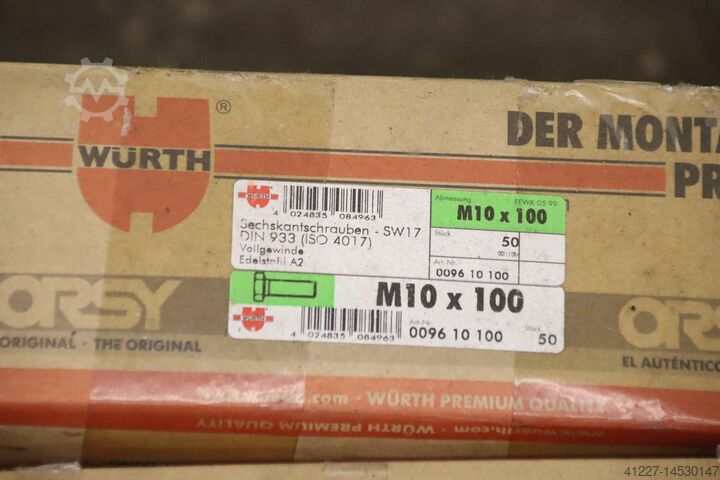 Hex head screws, cylinder screws M8 M10 A2 330 kg Würth DIN 933  M10x100 M10x20   DIN 912 M8x35 M8x30