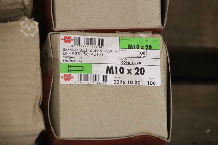 Hex head screws, cylinder screws M8 M10 A2 330 kg Würth DIN 933  M10x100 M10x20   DIN 912 M8x35 M8x30