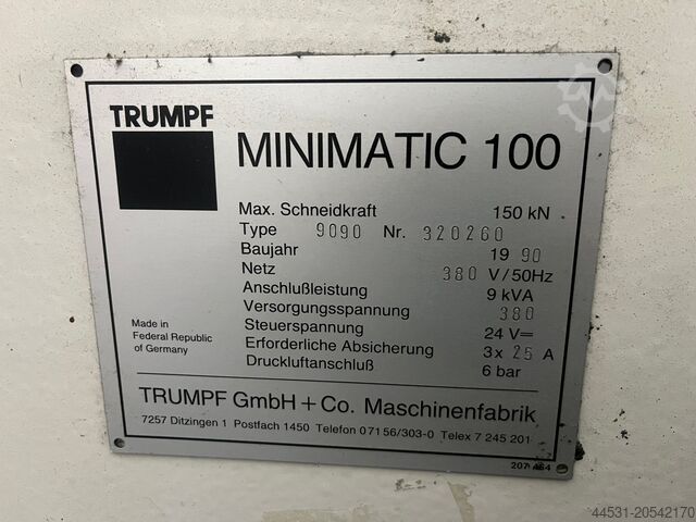 CNC Stanzmaschine Trumpf Minimatic 100
