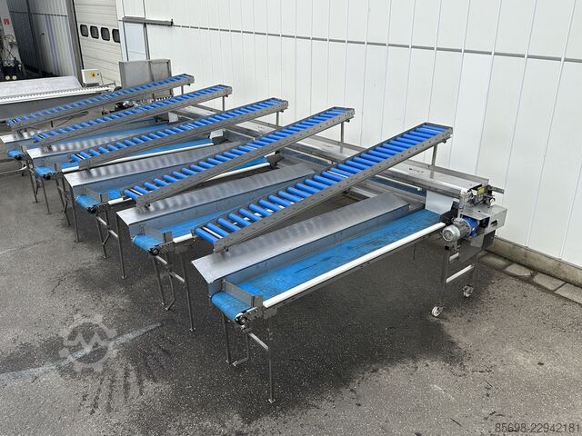 Christiaens asparagus sorting machine on thickness with washing machine CHRISTIAENS 