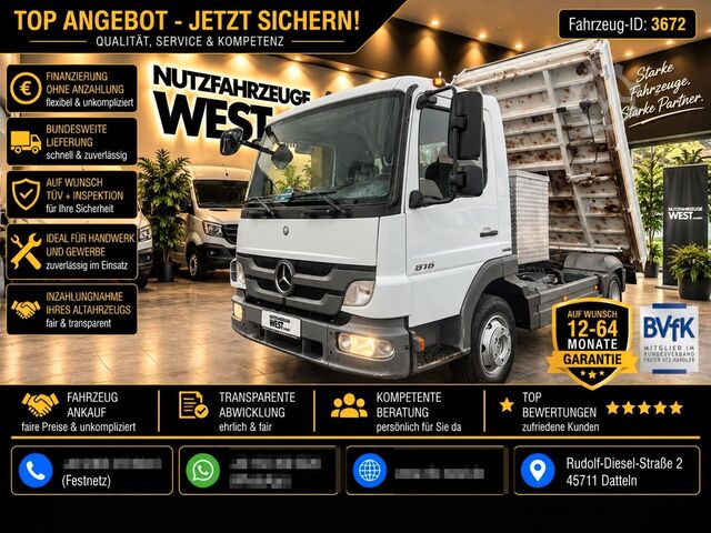 Tipper van MERCEDES-BENZ Atego 816 Meiller 3-Seiten Kipper *AHK*