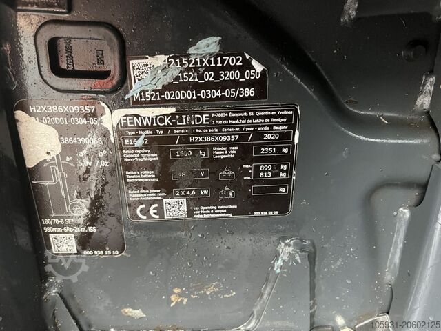 Electric 3-wheel forklift Linde E16-02