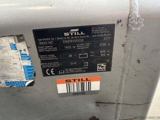 Electric - 3 wheels Still RX20-14C Triplex Drive-In