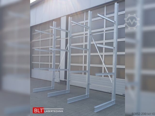 Cantilever rack ca. 4,02 lfm. Kragarmregal  H:400cm T: 137 cm , 500 kg/Arm , 4 Lagerebenen