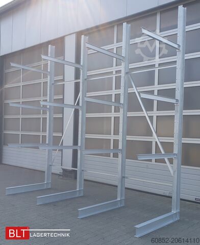 Cantilever rack ca. 4,02 lfm. Kragarmregal  H:400cm T: 137 cm , 500 kg/Arm , 4 Lagerebenen