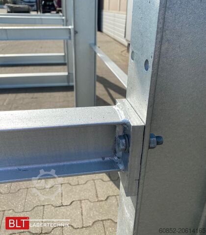 Cantilever rack ca. 4,02 lfm. Kragarmregal H: 350cm T: 137 cm , 500kg/Arm , 4 Lagerebenen