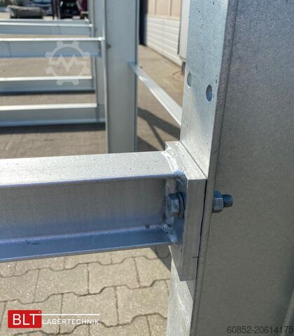 Cantilever rack ca. 4,02 lfm. Kragarmregal H: 350cm T: 137 cm , 500kg/Arm , 4 Lagerebenen