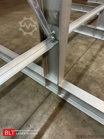 Cantilever rack ca. 18,45 lfm Kragarmregal Doppelseitig H:400 cm 500 Kg/Arm