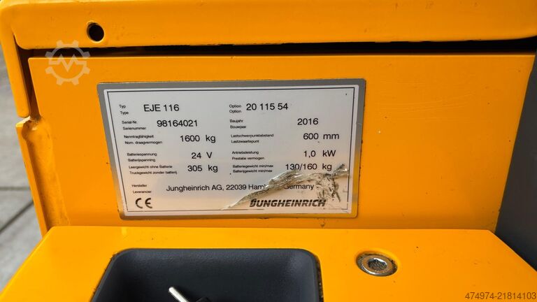 Low-lift pallet truck Jungheinrich EJE 116