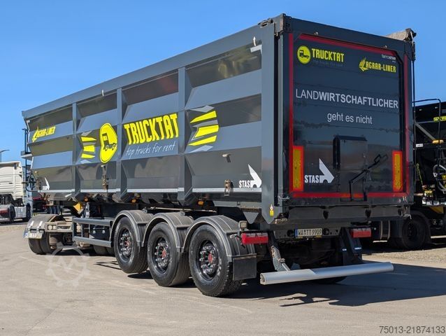Tipper semitrailer STAS 55 cbm HardoX AGRAR,  7,1 to. leer