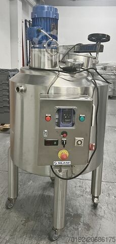 Ungebrauchter 150 Liter heiz-/kühlbarer Druckbehälter aus V4A mit Propellerrührwerk  K0190
