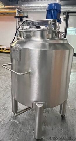 Ungebrauchter 150 Liter heiz-/kühlbarer Druckbehälter aus V4A mit Propellerrührwerk K0190