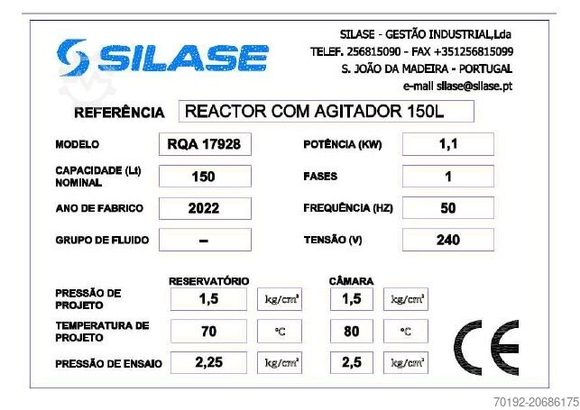 Ungebrauchter 150 Liter heiz-/kühlbarer Druckbehälter aus V4A mit Propellerrührwerk K0190