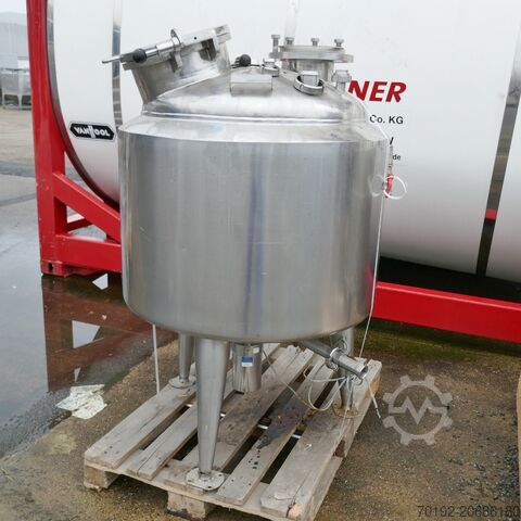 318 Liter heiz-/kühlbarer Druckbehälter aus V4A mit Rührwerksflansch Diessel B0075
