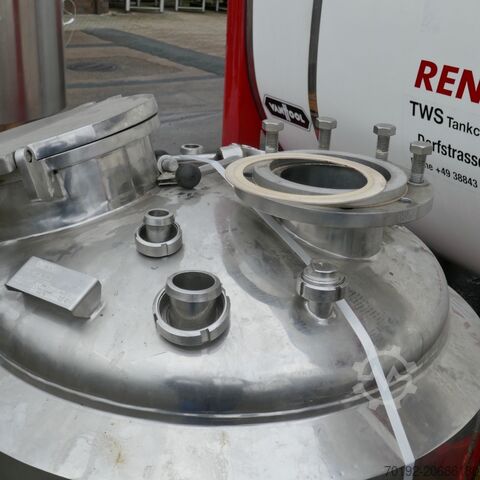 318 Liter heiz-/kühlbarer Druckbehälter aus V4A mit Rührwerksflansch Diessel B0075
