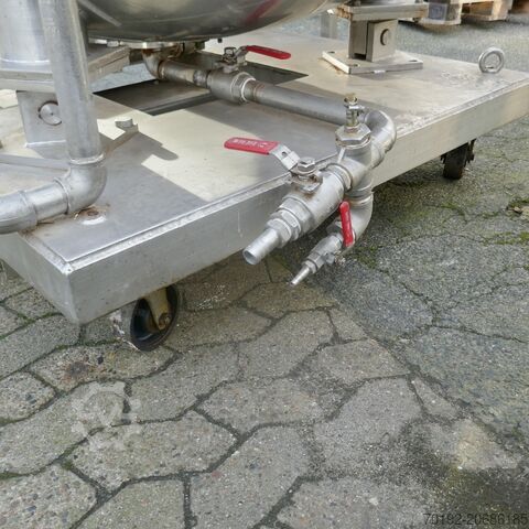 1000 Liter heiz-/kühlbarer Druckbehälter / Fermenter aus V4A mit Scheibenrührwerk CHEMAP AG B0071