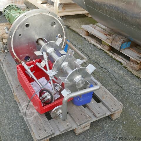 1000 Liter heiz-/kühlbarer Druckbehälter / Fermenter aus V4A mit Scheibenrührwerk CHEMAP AG B0071