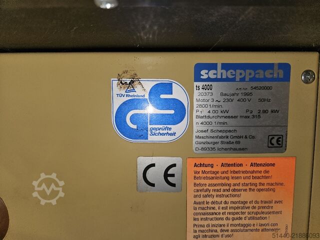 Circular table saw Scheppach ts 4000