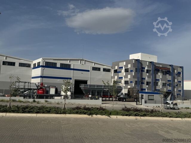 Concrete mixing plant Polygonmach mobile 60m3 concrete plant self-erected