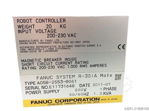 Industrial robot Fanuc LR Mate 200iC, R-30iA Mate