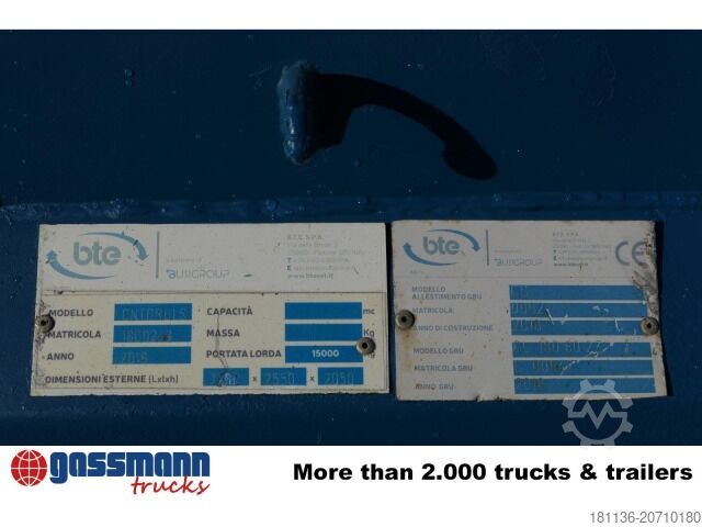 Abrollcontainer BTE Abrollcontainer mit Kran Mec CL180.80.2Z