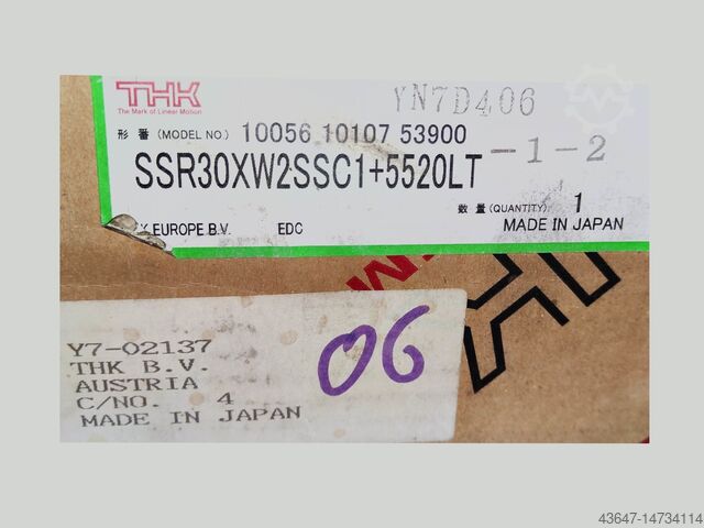 Positioning system, liner guide THK SSR30XW2SSc1+5520Lt