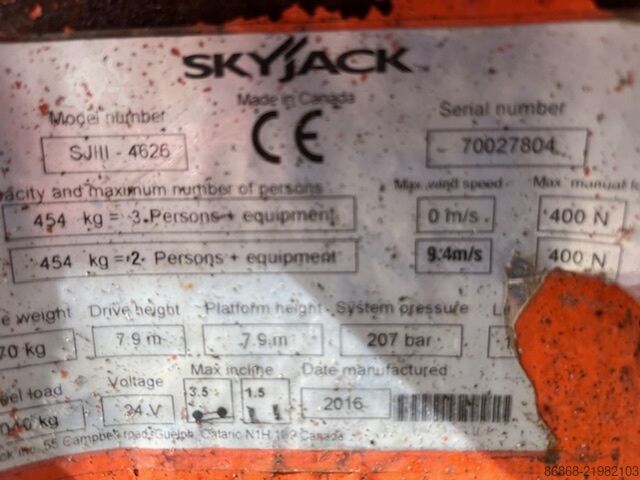 Scissorlift Skyjack SJIII4626 SKYJACK SJIII4626