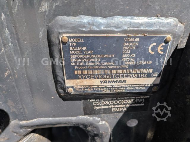 Minibagger YANMAR VIO 50 - 6B / POWERTILT / 3 Löffel / D-Masch