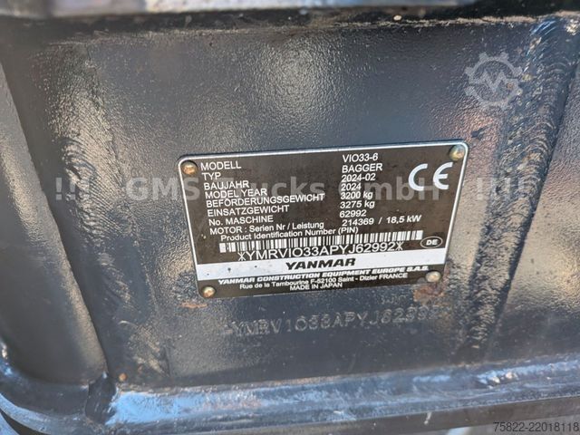 Minibagger YANMAR VIO 33 - 6 / POWERTILT / 3 Löffel / D-Maschine