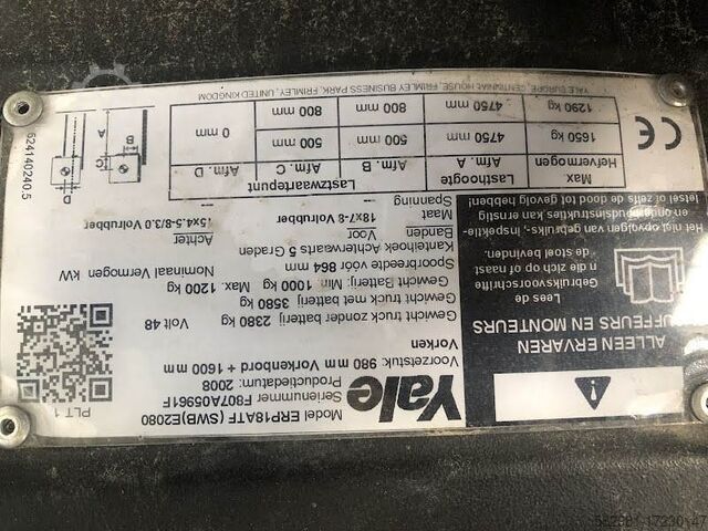 Gabelstapler Yale ERP18ATF
