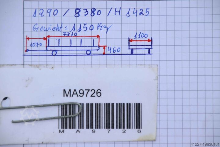 Heavy-duty transport trolley 12 tons unbekannt 7310/1100/H460 mm