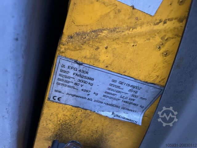 Elektro 4 Rad-Stapler Jungheinrich EFG430k