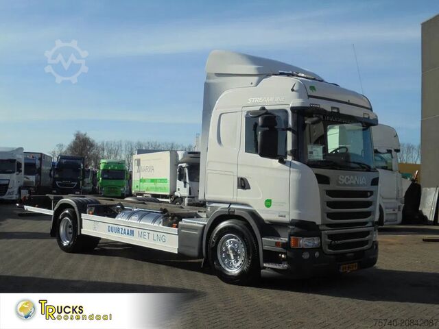 Fahrgestell mit Fahrerhaus Scania G 340 + Euro 6 + LNG + Manual+BDF