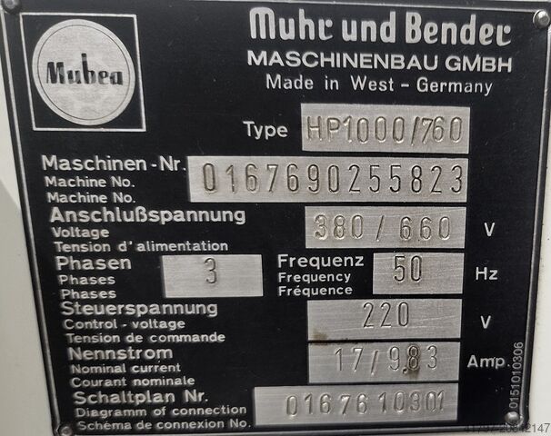 Lochstanze Mubea HP 1000 Mubea HP 1000