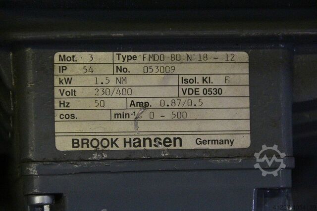 Winding motor 1.5 Nm 0-500 rpm BROOK HANSEN FMD0 80 N 18-12