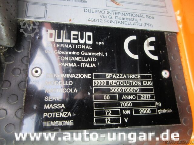 Road sweeper Dulevo 3000T Revolution EU6 Spazzatrice Kehrmas