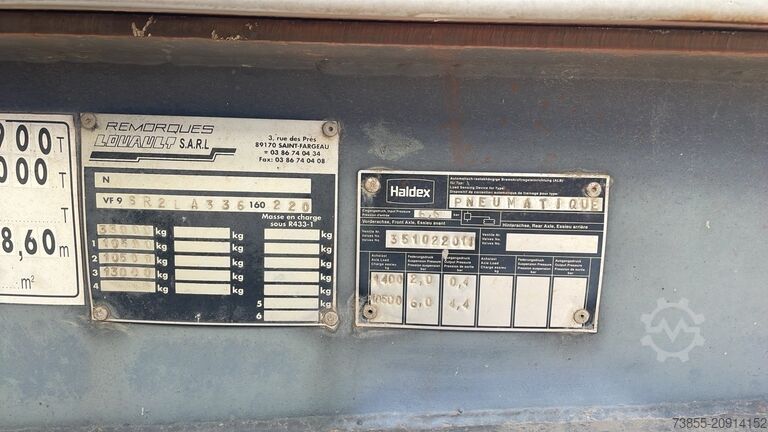 Tipper Semi-trailer Louault VF9 Steel Trailer