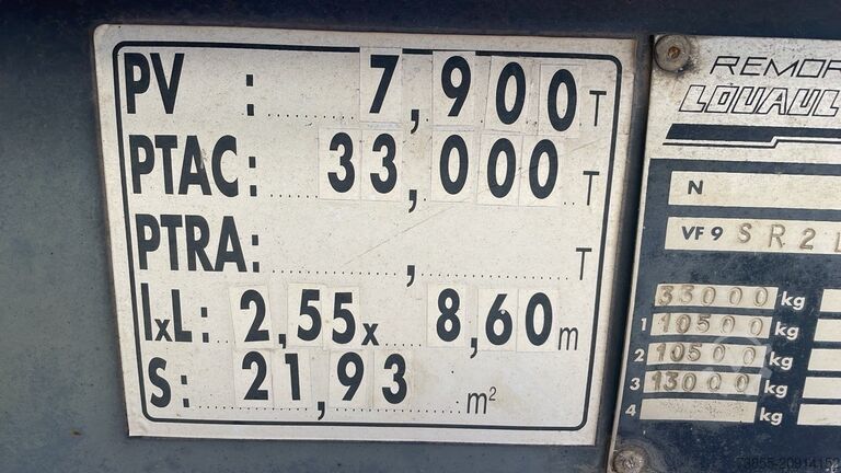 Tipper Semi-trailer Louault VF9 Steel Trailer