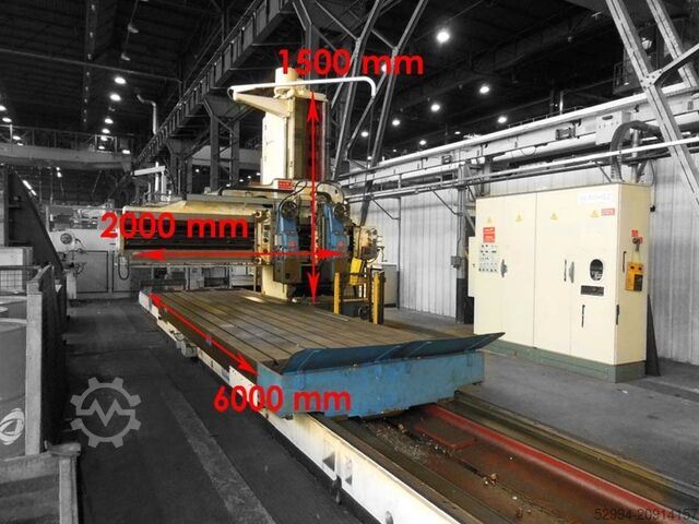 Planer with or without milling heads Berthiez X: 6000 - Y: 1500 - Z: 2000 mm