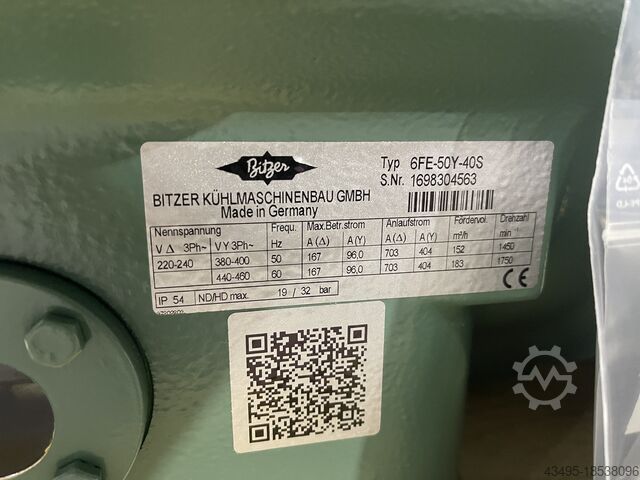 Compressor Bitzer 6FE-50Y-40S 6FE 50 Y -40S