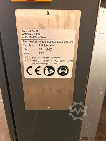 Circular sawing machines Altendorf F 45 ElmoDrive